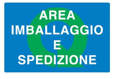 Cartello in All. 300x200 mm AREA IMBALLAGGIO E SPEDIZIONE