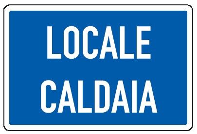 Cartello in All. 300x200 mm LOCALE CALDAIA