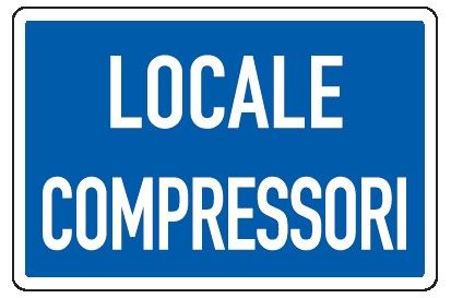 Cartello in All. 300x200 mm LOCALE COMPRESSORI