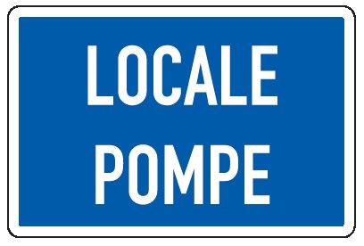 Cartello in All. 300x200 mm LOCALE POMPE