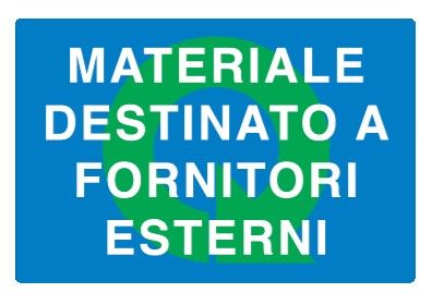Cartello in All. 300x200 mm MATERIALE DESTINATO A FORNITORI ESTERNI