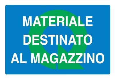 Cartello in All. 300x200 mm MATERIALE DESTINATO AL MAGAZZINO