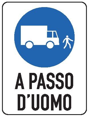 Cartello in All. 330x500 mm A PASSO D'UOMO