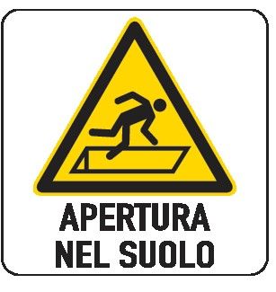 Cartello in All. 330x500 mm APERTURA NEL SUOLO
