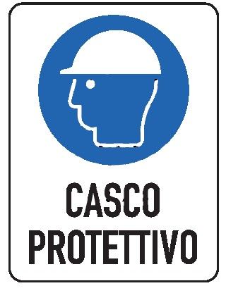 Cartello in All. 330x500 mm CASCO PROTETTIVO