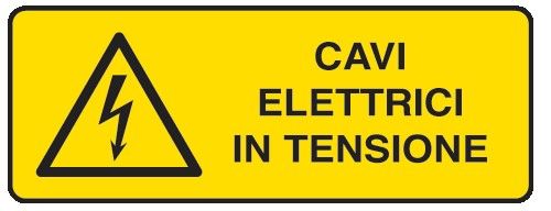 Cartello in All. 330x500 mm CAVI ELETTRICI IN TENSIONE