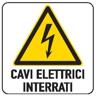Cartello in All. 330x500 mm CAVI ELETTRICI INTERRATI