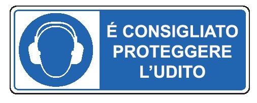Cartello in All. 330x500 mm È CONSIGLIATO PROTEGGERE L'UDITO