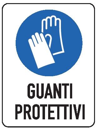 Cartello in All. 330x500 mm GUANTI PROTETTIVI