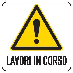 Cartello in All. 330x500 mm LAVORI IN CORSO