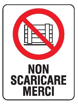 Cartello in All. 330x500 mm NON SCARICARE MERCI