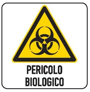 Cartello in All. 330x500 mm PERICOLO BIOLOGICO