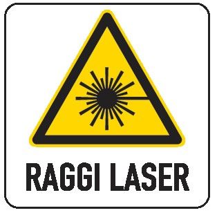 Cartello in All. 330x500 mm RAGGI LASER