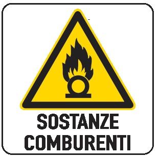 Cartello in All. 330x500 mm SOSTANZE COMBURENTI