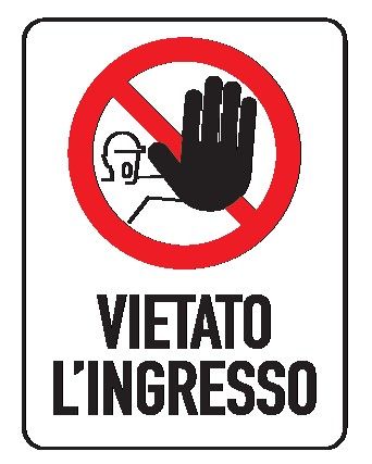 Cartello in All. 330x500 mm VIETATO L'INGRESSO