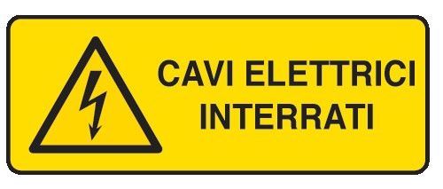 Cartello in All. 350x125 mm CAVI ELETTRICI INTERRATI