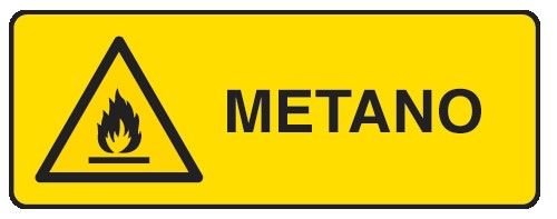 Cartello in All. 350x125 mm METANO