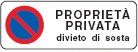 Cartello in All. 350x125 mm PROPRIETÀ PRIVATA DIVIETO DI SOSTA