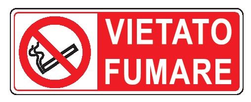 Cartello in All. 350x125 mm VIETATO FUMARE