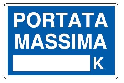 Cartello in All. 500x330 mm PORTATA MASSIMA __KG