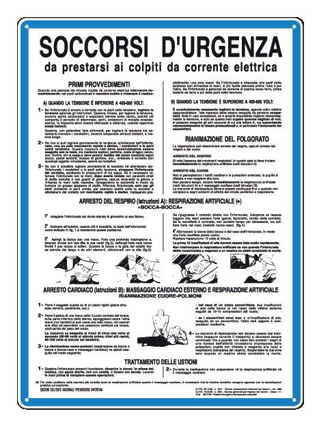 Cartello in All. 500x660 mm SOCCORSI D'URGENZA