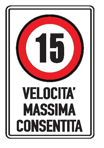 Cartello in All. Piano 250x450 mm DIVIETO VELOCITÀ MASSIMA CONSENTITA