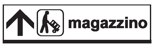 Cartello in All. Scatolato 1000x200 mm MAGAZZINO (COMUNICARE DIREZIONE FRECCIA)