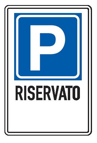 Cartello in All. Scatolato 250x450 mm PARCHEGGIO RISERVATO …