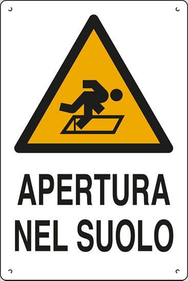 Cartello in polionda cm 60x40 APERTURA NEL SUOLO