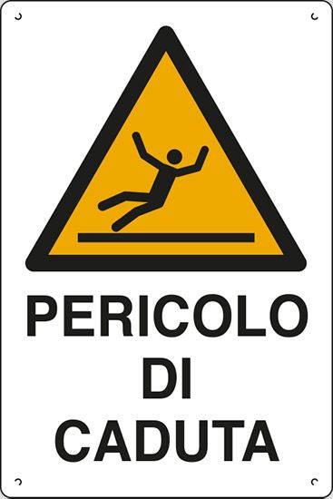 Cartello in polionda cm 60x40 PERICOLO DI CADUTA