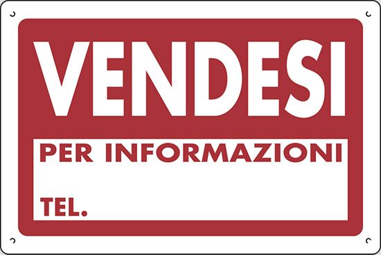 Cartello in polionda cm 60x40 VENDESI PER INFORMAZIONI TEL.