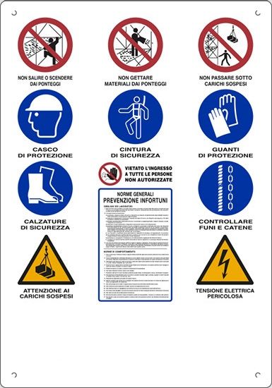 Cartello in polionda cm 80x60 SIGN GROUP NORME pubblicizzabile