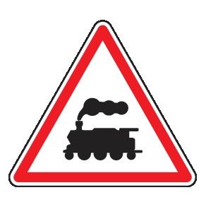 Cartello Lato 60 cm Alluminio Scatolato Classe 1 PASSAGGIO A LIVELLO SENZA BARRIERE