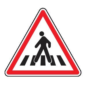 Cartello Lato 90 cm Alluminio Scatolato Classe 2 ATTRAVERSAMENTO PEDONALE