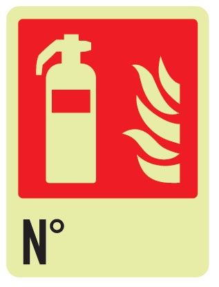 Cartello Luminescente in All. 155x205 mm (ESTINTORE) N°