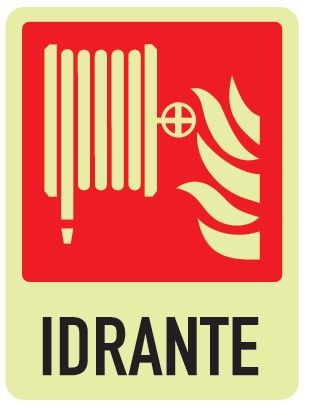 Cartello Luminescente in All. 155x205 mm IDRANTE
