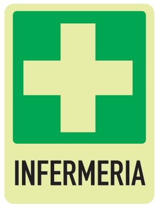 Cartello Luminescente in All. 245x325 mm INFERMERIA
