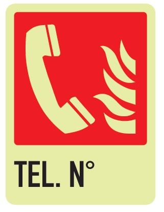 Cartello Luminescente in All. 245x325 mm TEL. N°