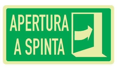 Cartello Luminescente in All. 375x175 mm APERTURA A SPINTA IMMAGINE A DX