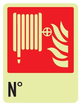 Cartello Luminescente in All. 400x500 mm (LANCIA ANTINCENDIO) N°