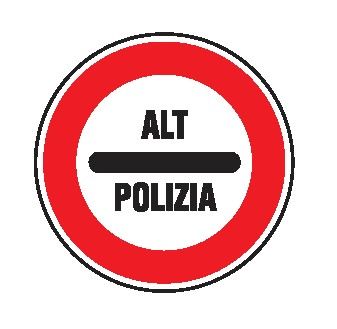 Cartello Ø 40 cm Alluminio Scatolato Classe 1 ALTPOLIZIA