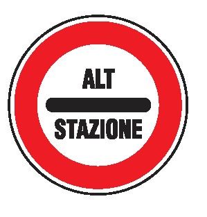 Cartello Ø 40 cm Alluminio Scatolato Classe 1 ALTSTAZIONE