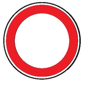Cartello Ø 40 cm Alluminio Scatolato Classe 1 DIVIETO DI TRANSITO