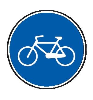 Cartello Ø 40 cm Alluminio Scatolato Classe 1 PISTA CICLABILE
