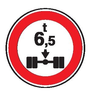 Cartello Ø 40 cm Alluminio Scatolato Classe 1 TRANSITO VIETATO AI VEICOLI AVENTI UNA MASSA PER ASSE SUPERIORE A … T