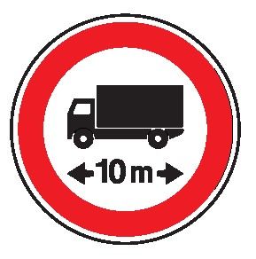 Cartello Ø 40 cm Alluminio Scatolato Classe 1 TRANSITO VIETATO AI VEICOLI, O COMPLESSI DI VEICOLI, AVENTI LUNGHEZZA SUPERIORE A … METRI