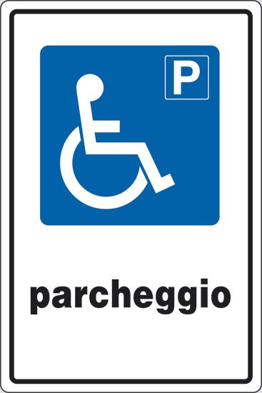 Cartello parcheggio disabili mis. 40x60
