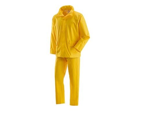Completo antipioggia VICTORIA - giacca e pantaloni in Poliuretano GIALLO