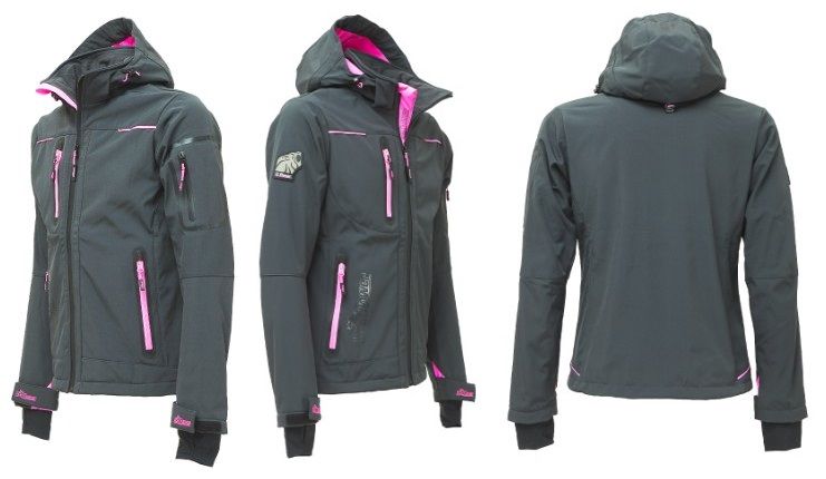 Giacca Soft-shell U POWER - SPACE LADY grey/fucsia