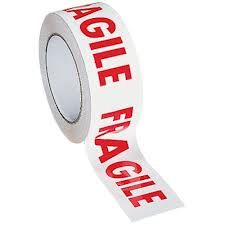 Nastro PPL acrilico con scritta FRAGILE 66x50